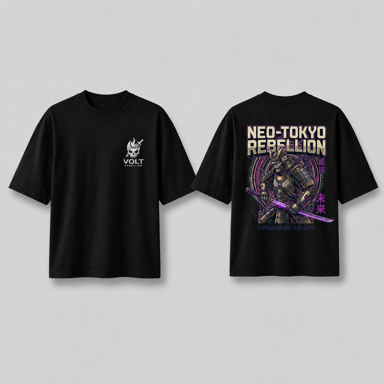 Neo-Tokyo Rebellion Oversized T-Shirt