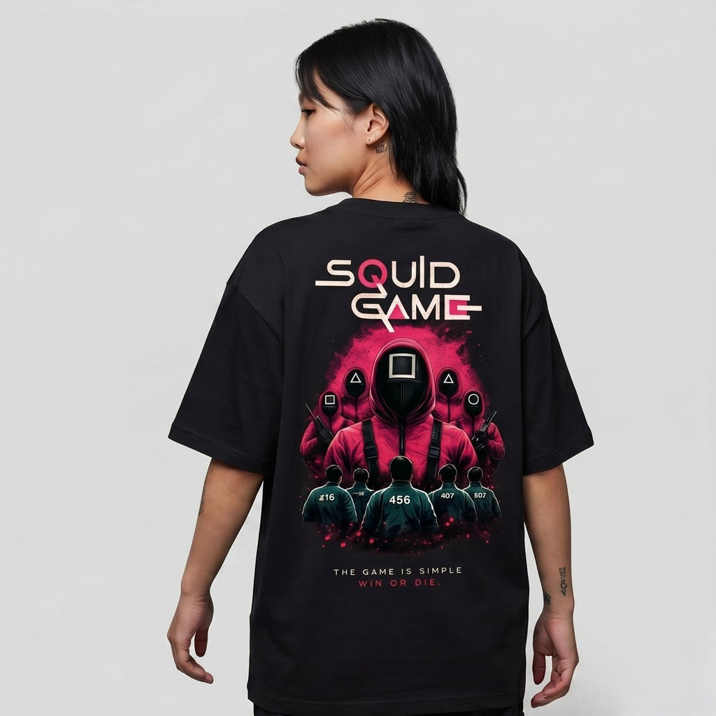 Squid Game Win or Die Unisex Oversized T-Shirt