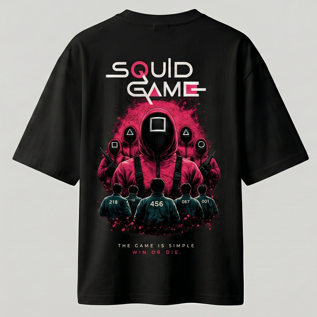 Squid Game Win or Die Unisex Oversized T-Shirt