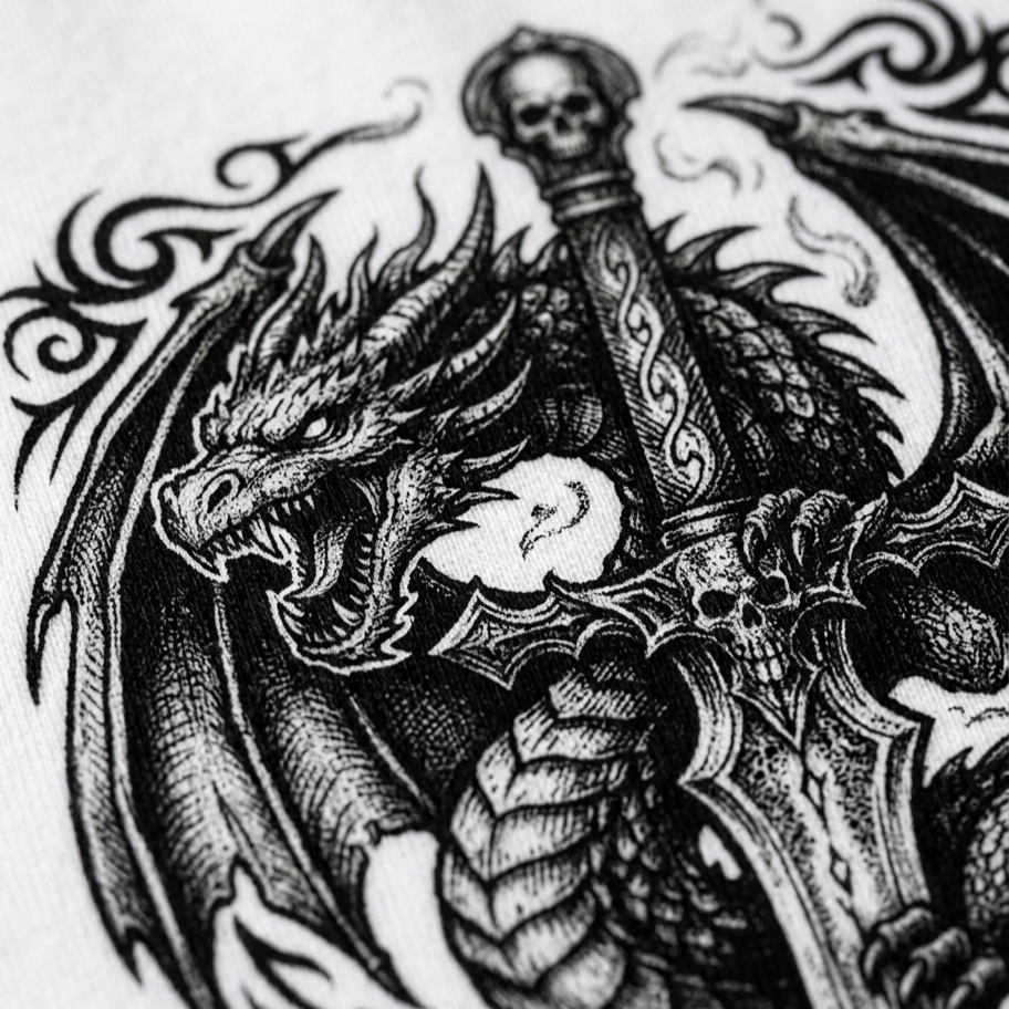 Power Within Dragon Sword Oversized T-Shirt