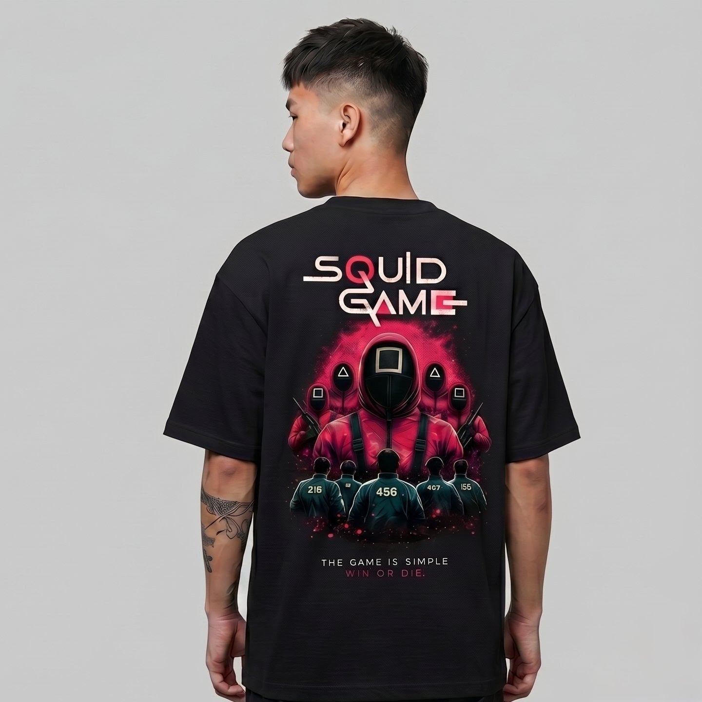 Squid Game Win or Die Unisex Oversized T-Shirt