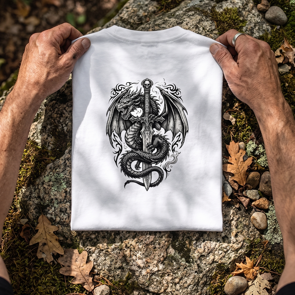 Power Within Dragon Sword Oversized T-Shirt